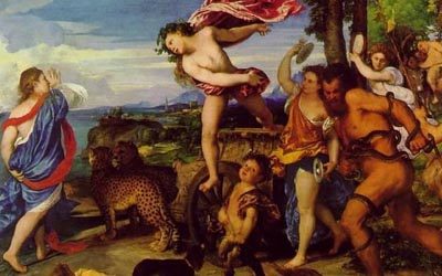 Dionysos - Bacchus and Ariadne  by Titian.