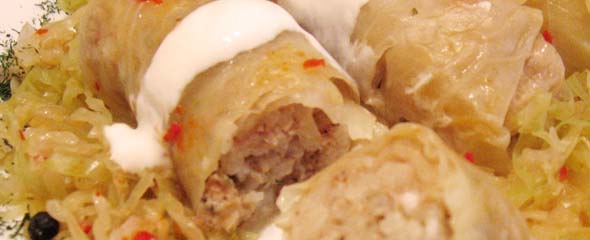 Sarmale - pickled cabbage rolls.
